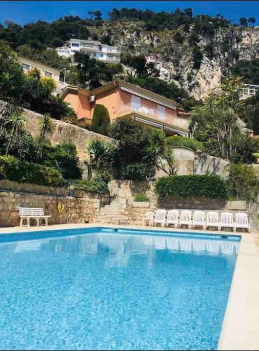 Villefranche Sur Mer:Appartement-Villa, Vue Mer, Jardin, Parking. Kültér fotó
