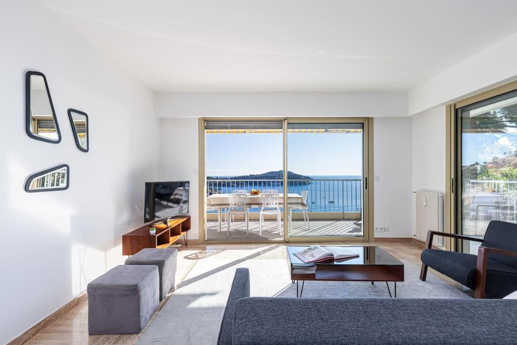 Villefranche Sur Mer:Appartement-Villa, Vue Mer, Jardin, Parking. Kültér fotó